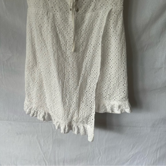 Missguided Eyelet Cotton Romper White Size 6 - Picture 12 of 12
